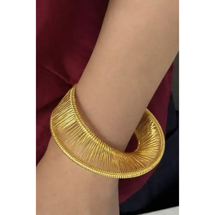 Altın Renk Metal Kelepçe Bileklik