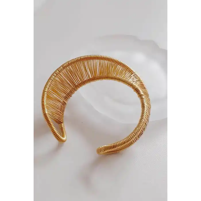 Altın Renk Metal Kelepçe Bileklik