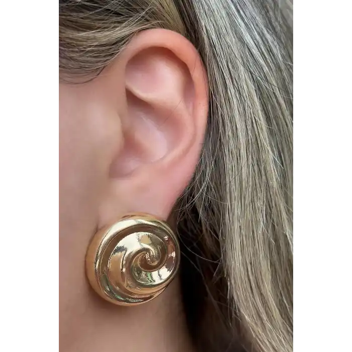 Altın Renk Metal Küpe (Çift)