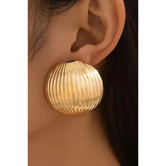 Altın Renk Metal Küpe (Çift)