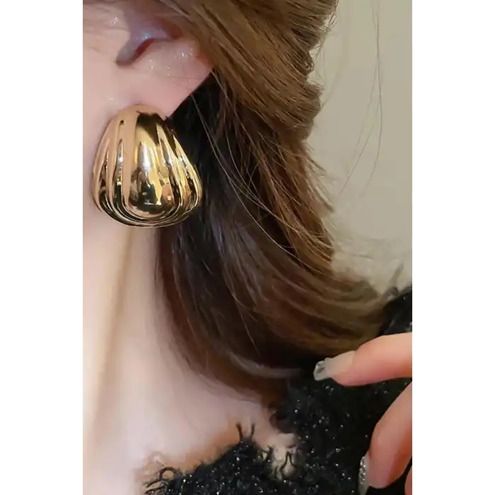 Altın Renk Metal Küpe (Çift)