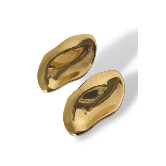 Altın Renk Çelik Küpe (Çift)