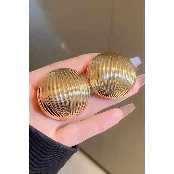 Altın Renk Metal Küpe (Çift)