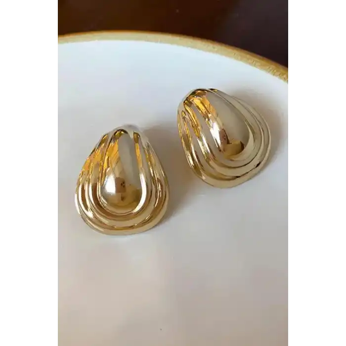 Altın Renk Metal Küpe (Çift)