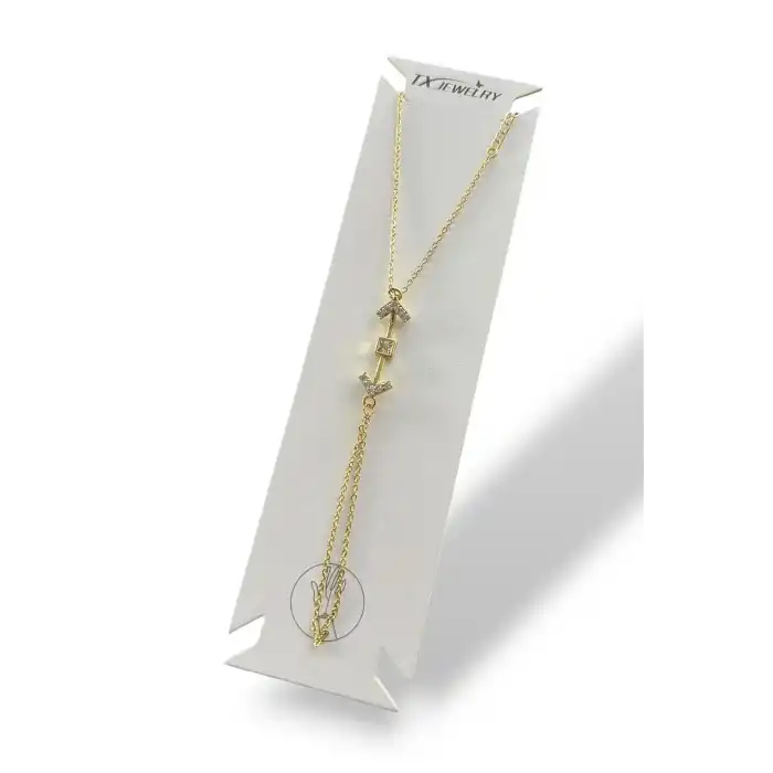 Altın Renk Ok Figürlü 14K Altın Kaplama TX Şahmeran