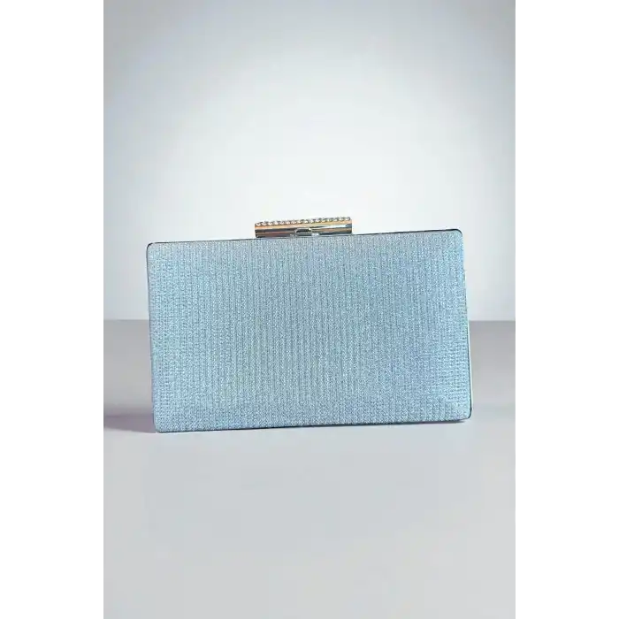 Altın Renk Simli Abiye Portföy Çanta