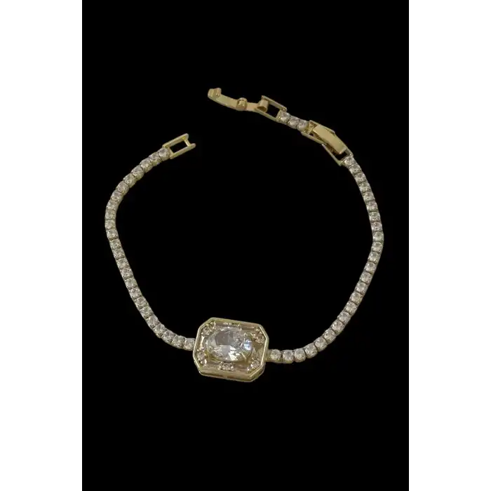 Altın Renk Taş Detaylı Bileklik