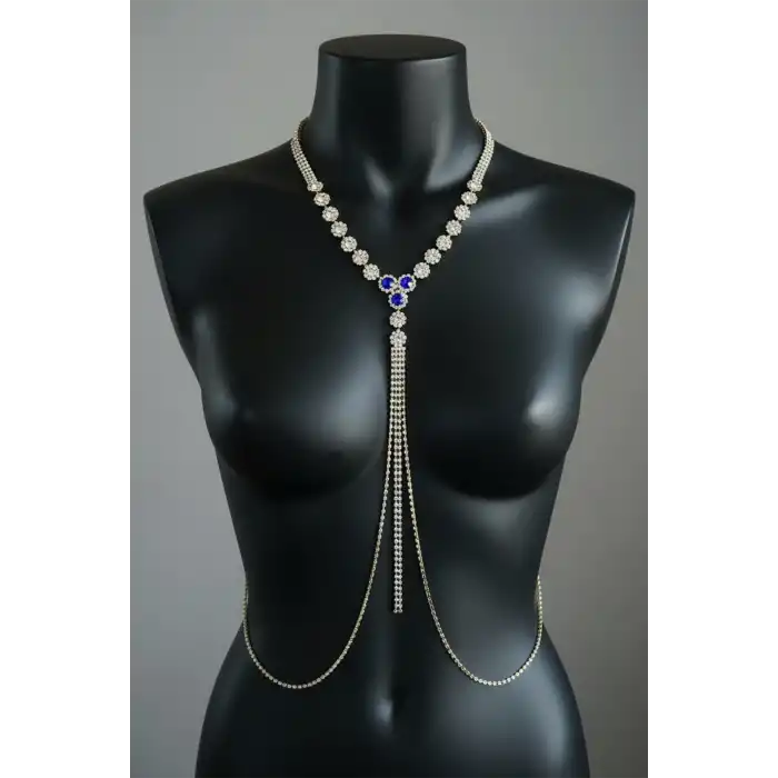 Altın Renk Taş Detaylı Vücut Aksesuarı