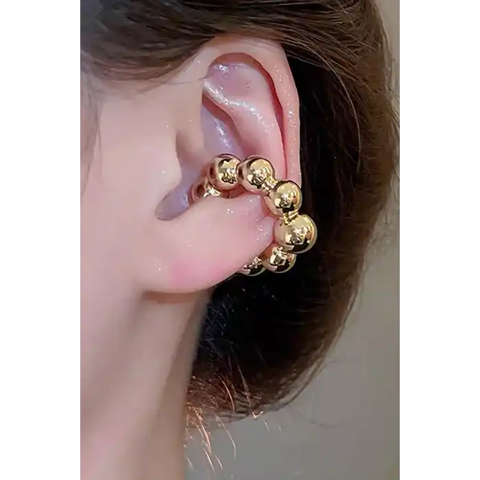 Altın Renk Tx Ear Cuff (Tek)