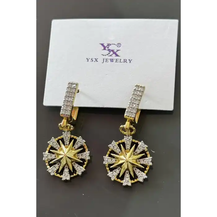 Altın Renk Yıldız Figürlü YSX Küpe (Çift)