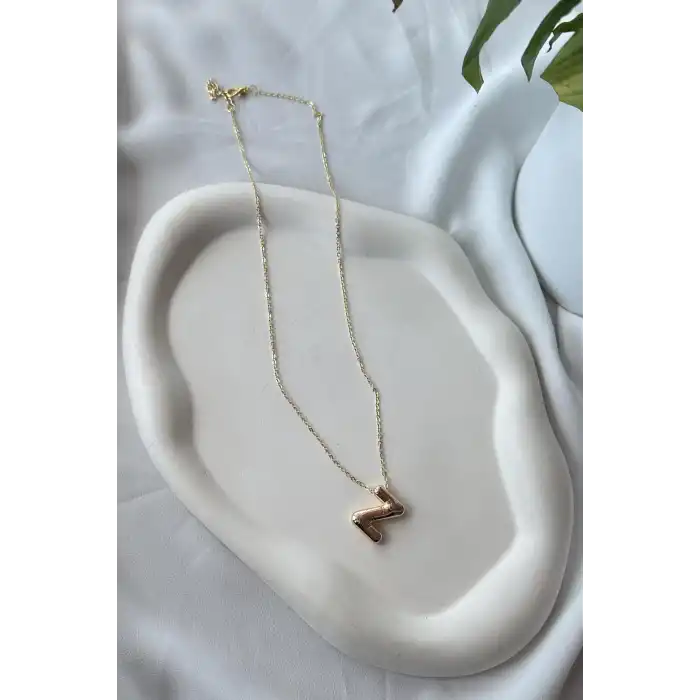 Altın Renk Z Harf Balon Kolye