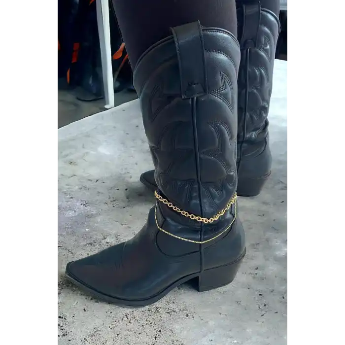 Altın Renk Zincirli Ayakkabı/Çizme Halhalı