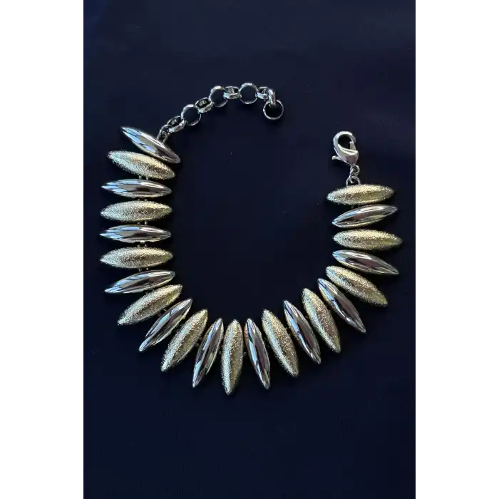 Altın Ve Gümüş Renk Tasarım YSX Bileklik