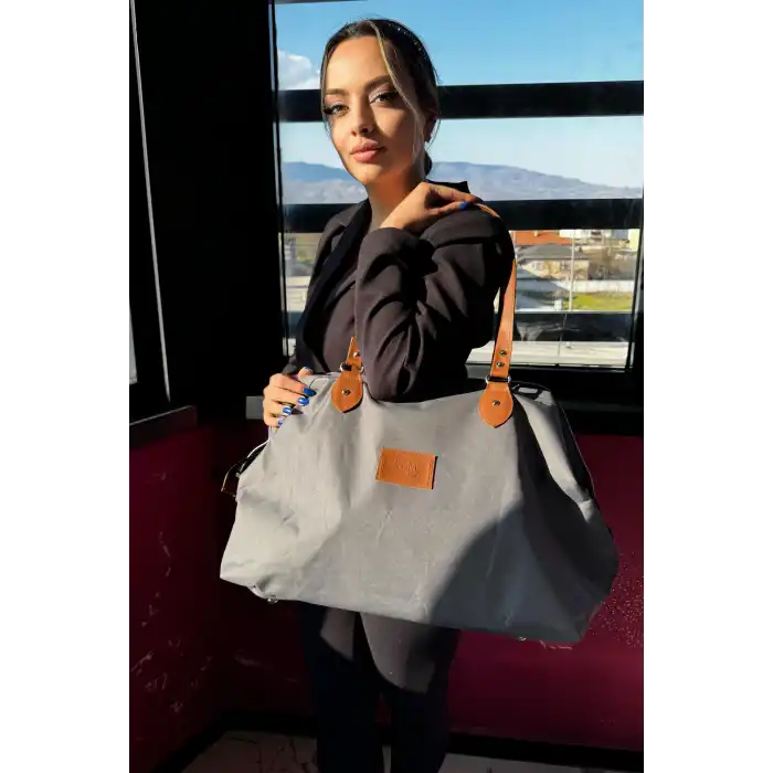 Antrasit Renk Büyük Boy El Çantası/ Seyahat Çantası