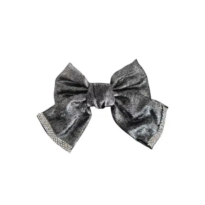 Antrasit Renk Kurdele Figürlü Taş Detaylı Otomat Toka