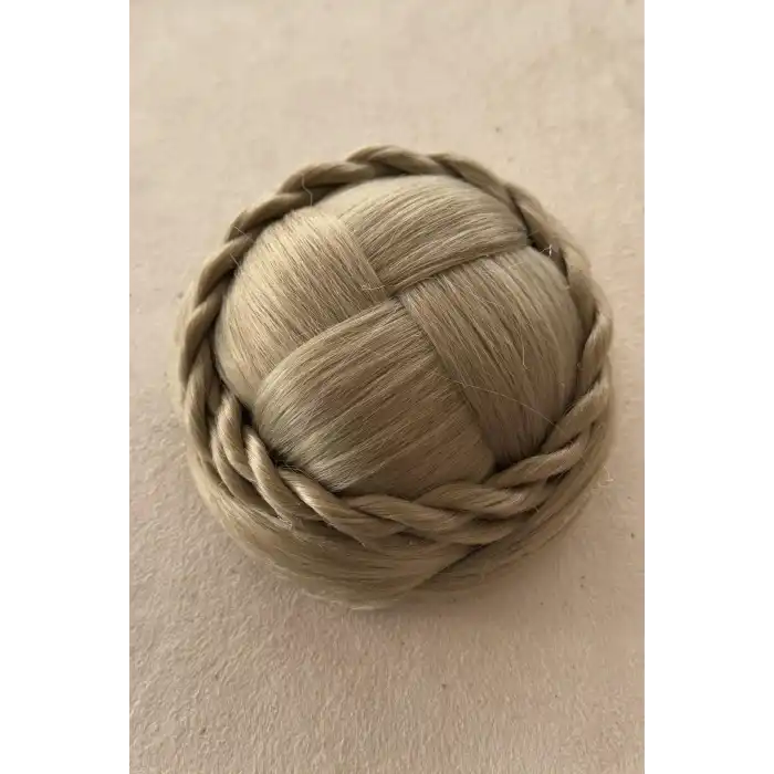 Bal Köpüğü Renk Örgülü Topuz Tokası