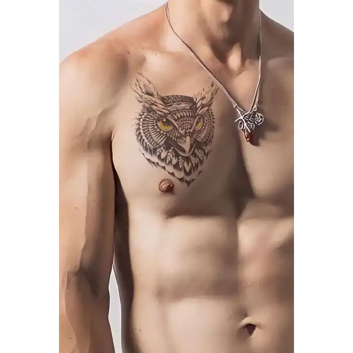 Baykuş Geçici Dövme Tattoo