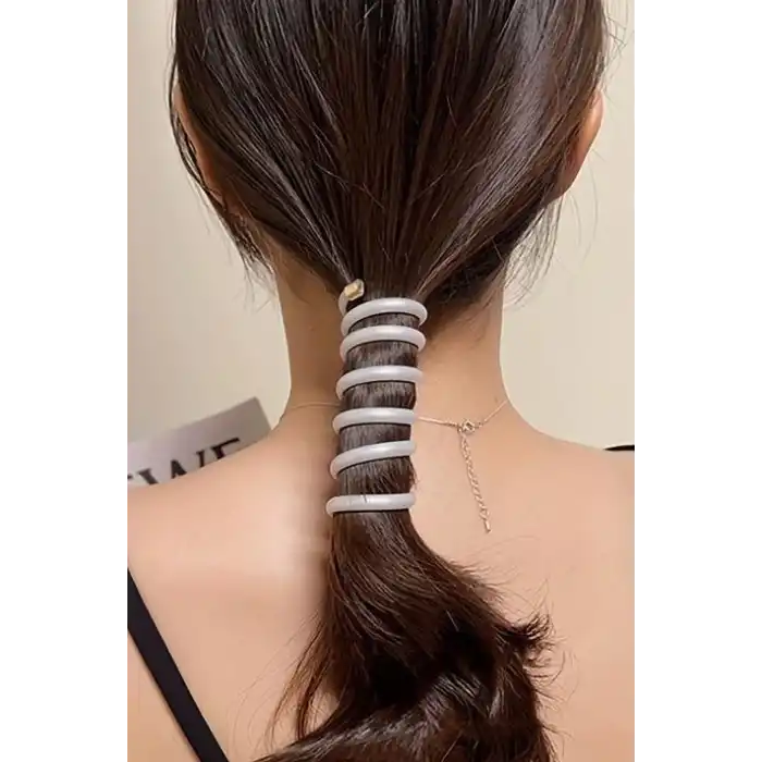 Beyaz Renk 2´li Yaylı Spiral Toka