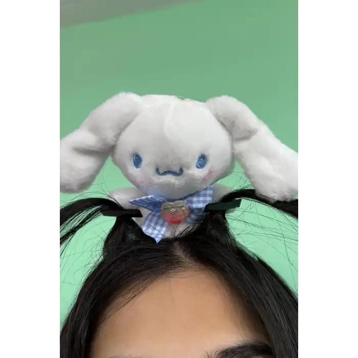 Beyaz Renk Anime Figürlü Perçem Tokası Detaylı Taç