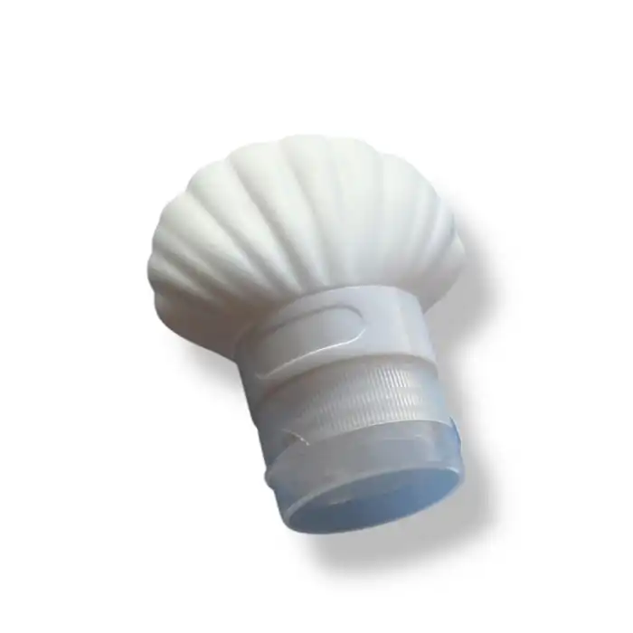 Beyaz Renk Deniz Kabuğu Figürlü Doldurulabilir Krem Kutusu