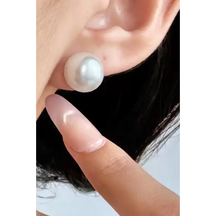 Beyaz Renk İnci Küpe (Çift)