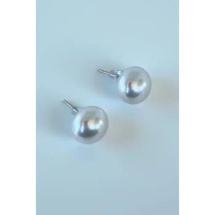 Beyaz Renk İnci Küpe (Çift)