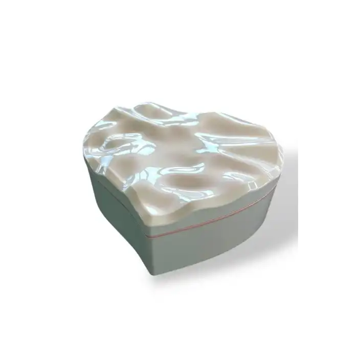 Beyaz Renk Kalp Figürlü Aynalı Takı Organizeri