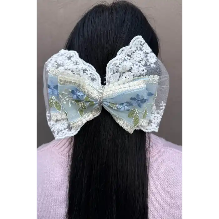 Beyaz Renk Kurdele Figürlü Otomat Toka