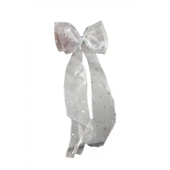 Beyaz Renk Kurdele Figürlü Otomat Toka