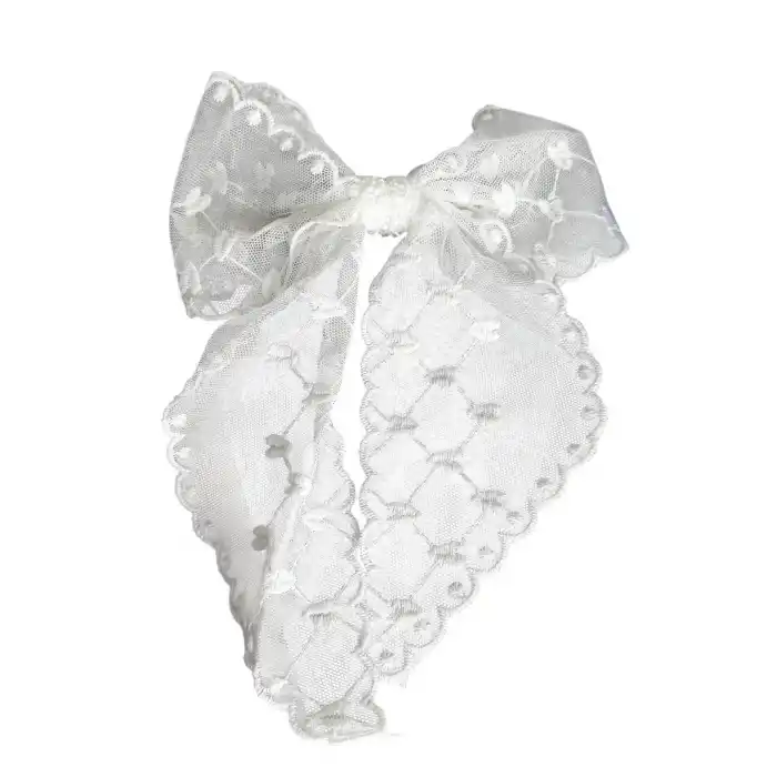 Beyaz Renk Kurdele Figürlü Otomat Toka