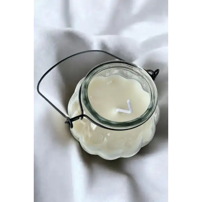 Beyaz Renk Vanilya Kokulu Mum