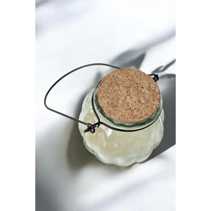 Beyaz Renk Vanilya Kokulu Mum