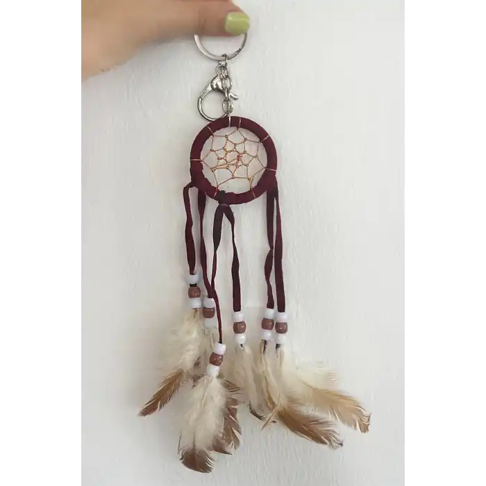 Bordo Renk Rüya Kapanı Detaylı Anahtarlık