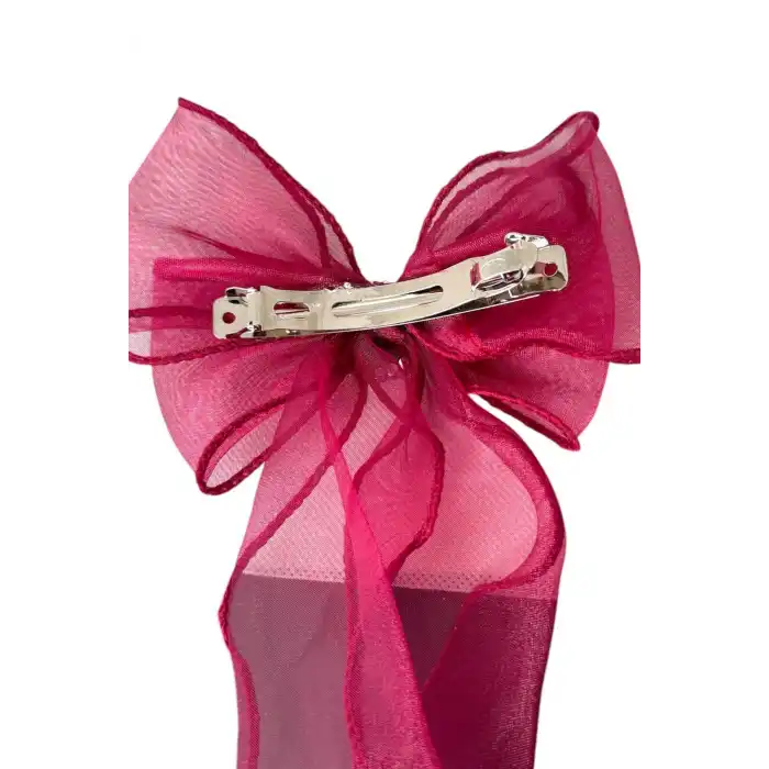 Bordo Renk Taş Detaylı Kurdele Figürlü Otomat Toka