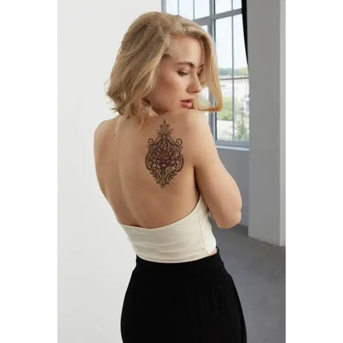 Çiçek Motifli Geçici Dövme Tattoo