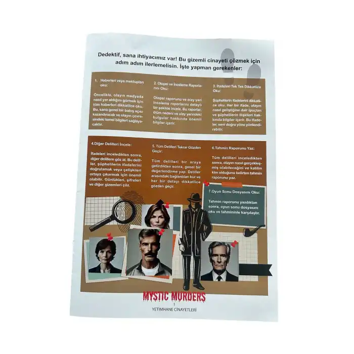 Dedektiflik Cinayet Çözme Oyunu -Köşkte Cinayetler