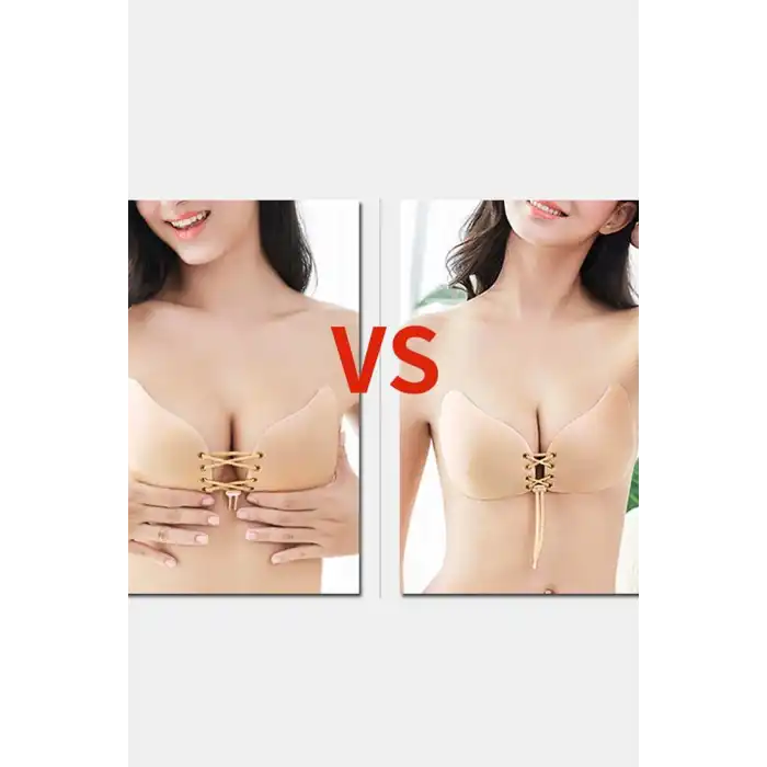 Dekolte/Abiye Yapışkanlı Bra Sütyen/ Askısız Straplez Göğüs Dikleştirici Sütyen 85B