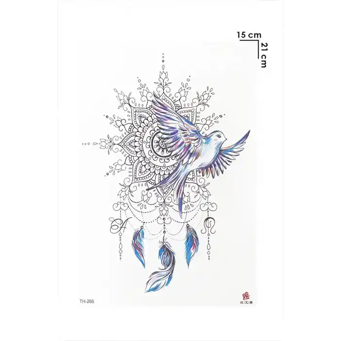 Düş Kapanı ve Kuş Geçici Dövme Tattoo