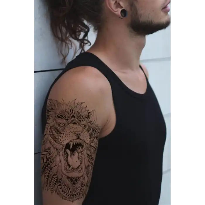 Geçici Aslan Dövme Tattoo