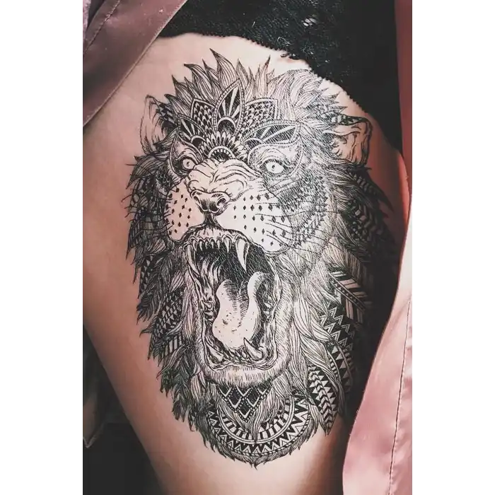 Geçici Aslan Dövme Tattoo