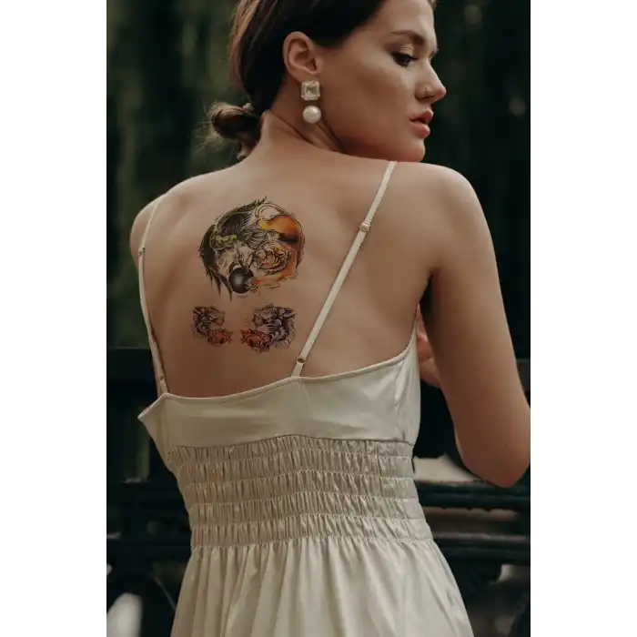 Geçici Aslan, Kaplan ve Kartal Dövme Tattoo