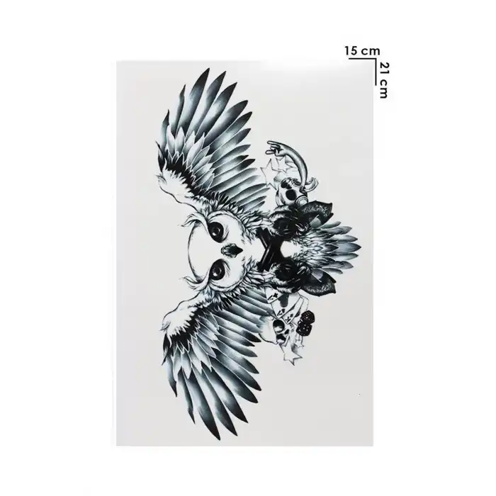 Geçici Baykuş Dövme Tattoo