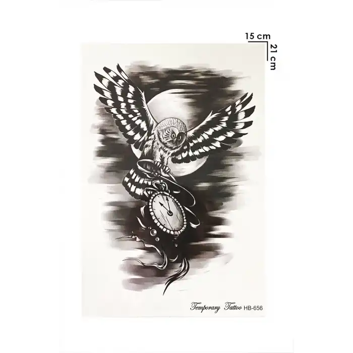 Geçici Baykuş Dövme Tattoo