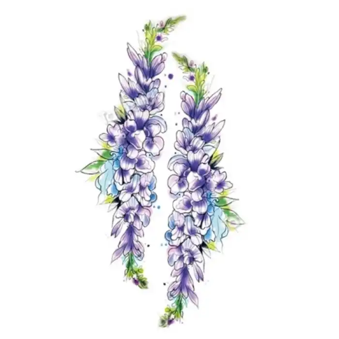 Geçici Çiçek Figürlü Mini Dövme Tattoo