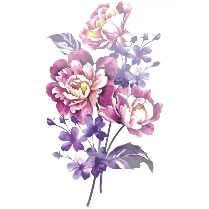 Geçici Çiçek Figürlü Mini Dövme Tattoo