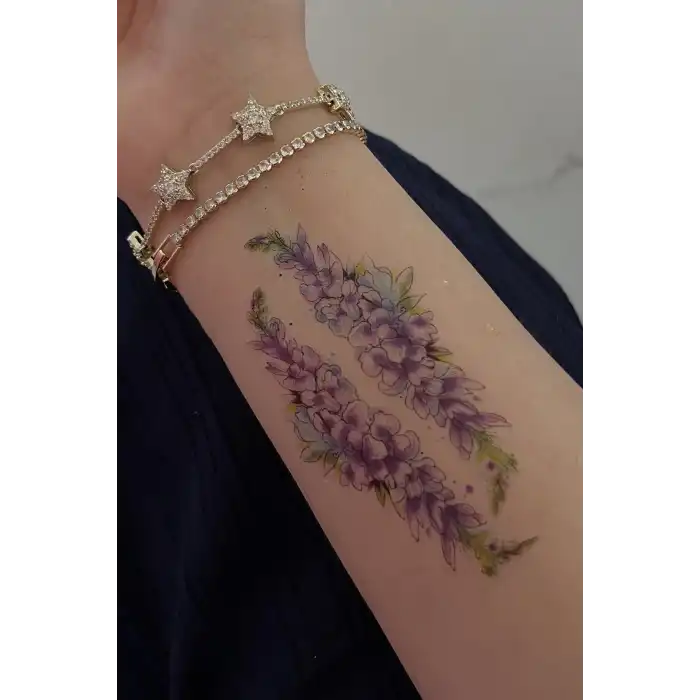 Geçici Çiçek Figürlü Mini Dövme Tattoo