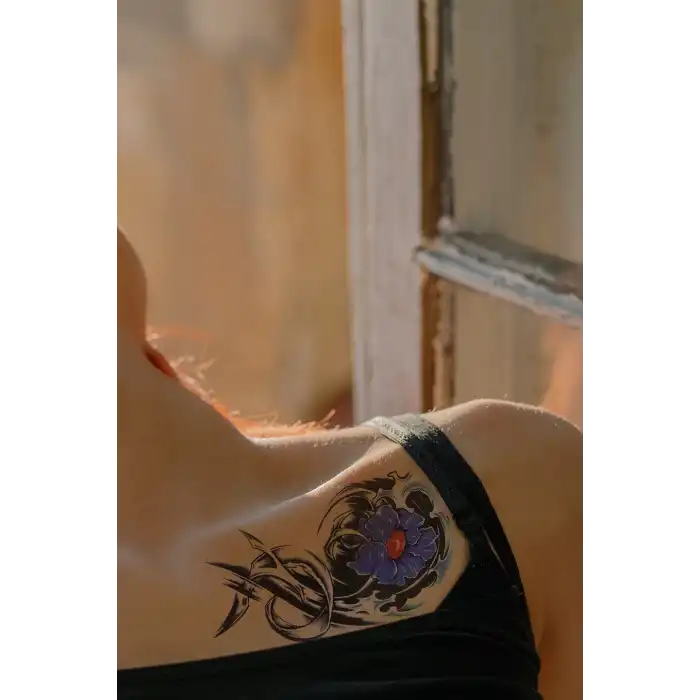 Geçici Çiçek Modelli Dövme Tattoo