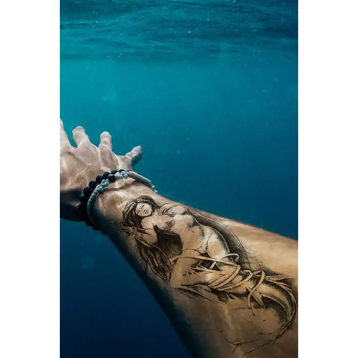 Geçici Deniz Kızı Dövme Tattoo