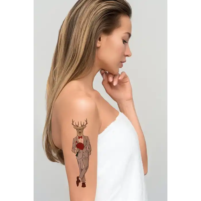 Geçici Geyik Dövme Tattoo