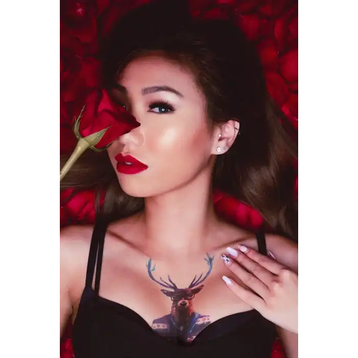 Geçici Geyik ve Köpek Dövme Tattoo